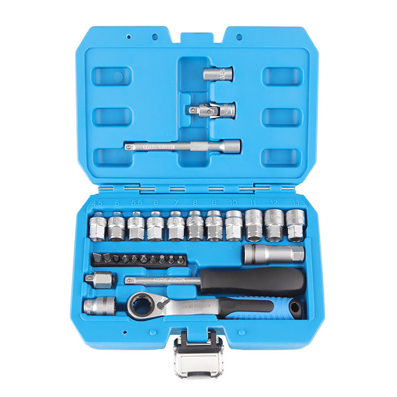 🔧 17/29-teiliges Ratschen-Steckschlüssel-Set – Kompakt, vielseitig & robust – Ideal für Heimwerker & professionelle Anwendungen 🛠️