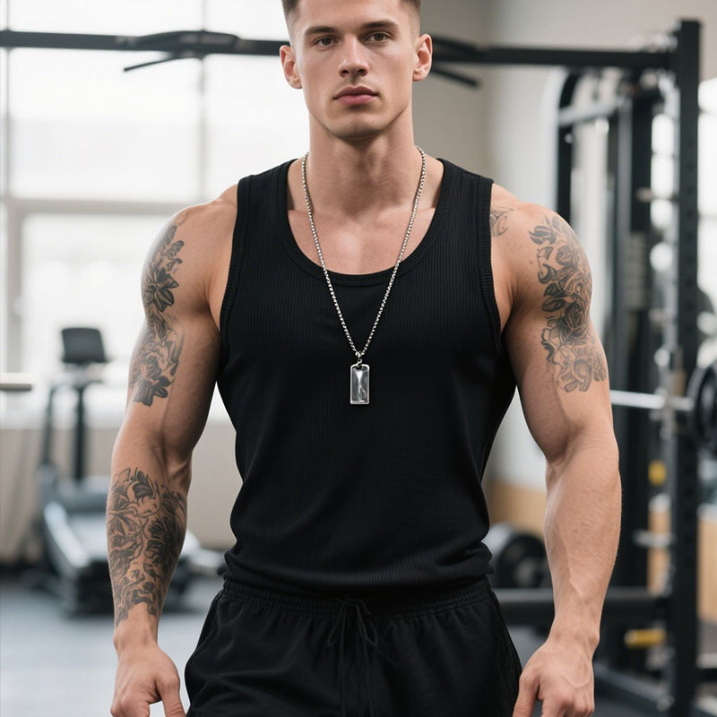 🔥50 % Rabatt🔥Ärmelloses Herren Shirt aus schwerer Baumwolle – Rippstrick-Tanktop für Sport, Freizeit & als Unterwäsche 🏃🏋️