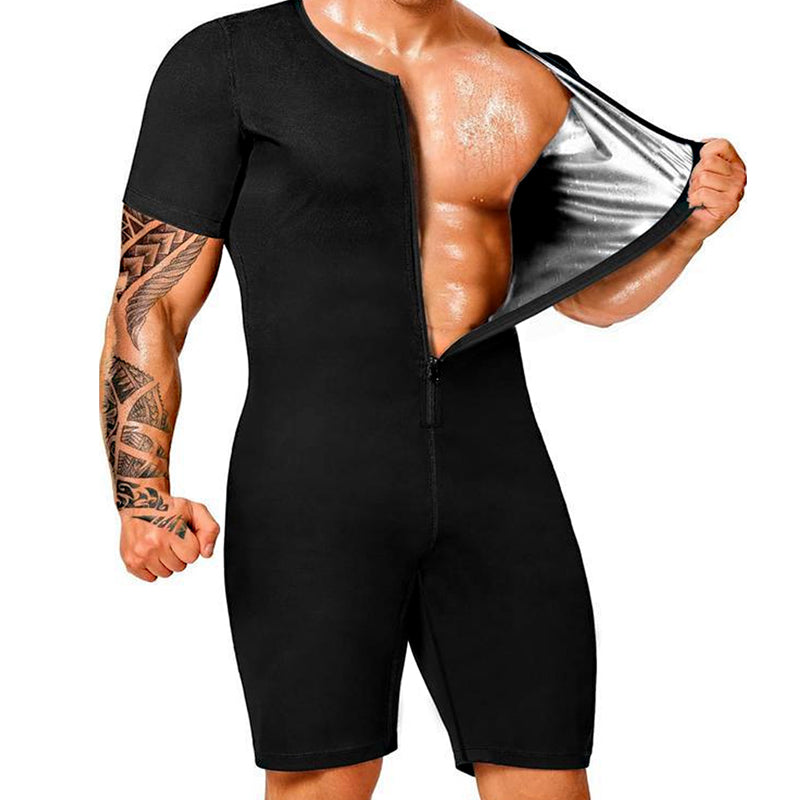 🧖‍♂️ 🔥 Ganzkörper-Sauna-Overall für Herren – Steigert Kalorienverbrauch, Muskelkompression & Wärmespeicherndes Polymergewebe 💪