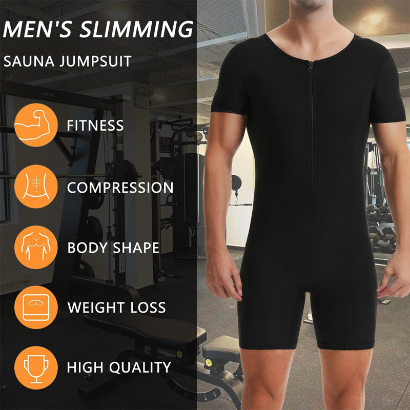 🧖‍♂️ 🔥 Ganzkörper-Sauna-Overall für Herren – Steigert Kalorienverbrauch, Muskelkompression & Wärmespeicherndes Polymergewebe 💪