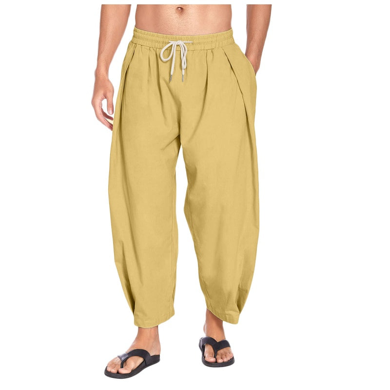 Herren-Freizeithose mit Kordelzug in lockerer Passform