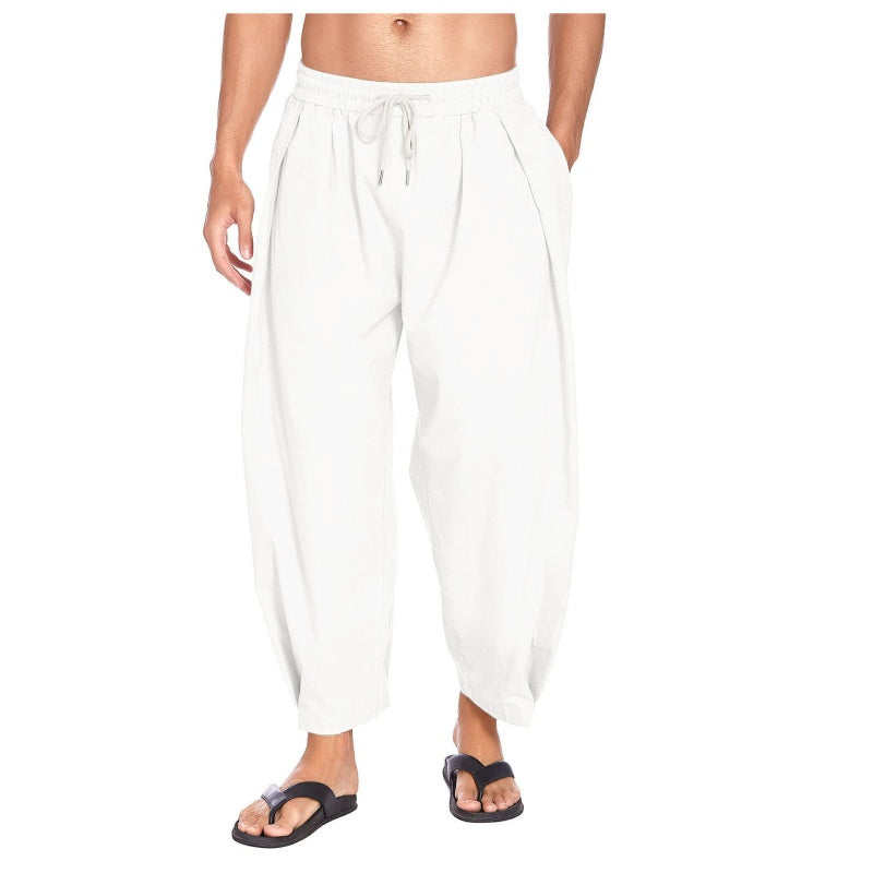 Herren-Freizeithose mit Kordelzug in lockerer Passform