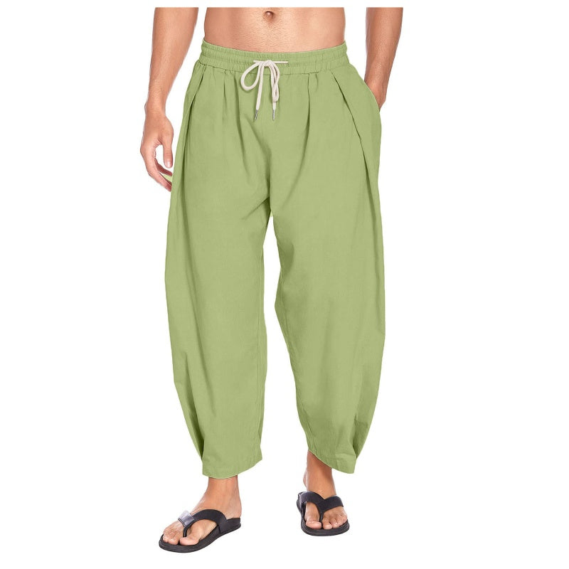 Herren-Freizeithose mit Kordelzug in lockerer Passform