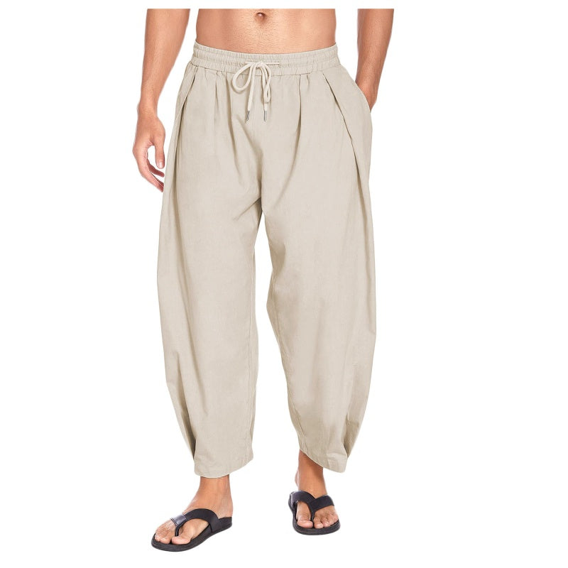 Herren-Freizeithose mit Kordelzug in lockerer Passform