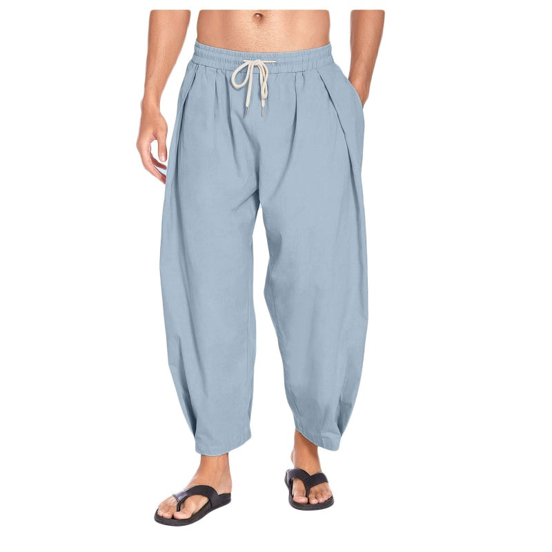 Herren-Freizeithose mit Kordelzug in lockerer Passform