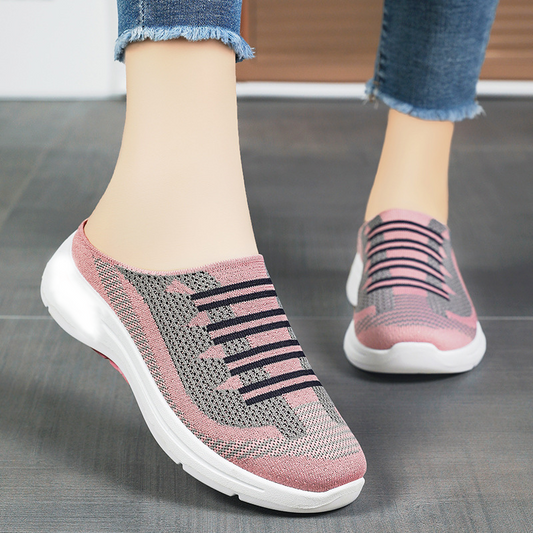 Damen-Slip-On-Sneakers mit offenem Rücken und Atmungsaktivität