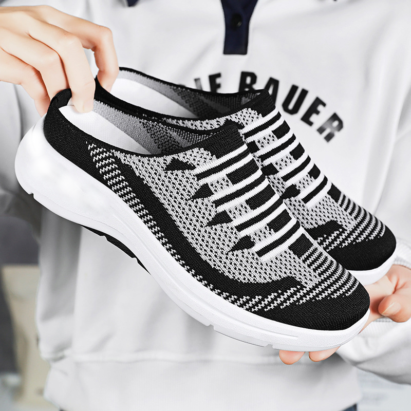 Damen-Slip-On-Sneakers mit offenem Rücken und Atmungsaktivität