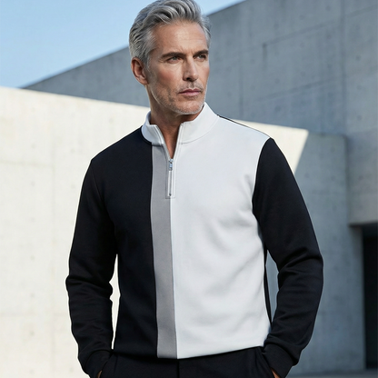 🔥 Herren Color-Block Trainingsanzug-Set mit Viertel-Reißverschluss – Stilvolles Design, Bequeme Passform & Perfekt für Sport 🏃
