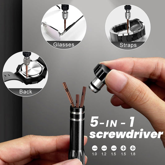 🕰️🔧 Professionelles Werkzeugset für die Uhrenreparatur – 13-in-1, Präzisionswerkzeuge & Ideal Für Uhr- & Brillenreparaturen 🛠️