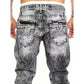 Kreative Stretch-Jeans für Herren, minimalistischer Stil, ideal für den Sommer, Emo-Stil