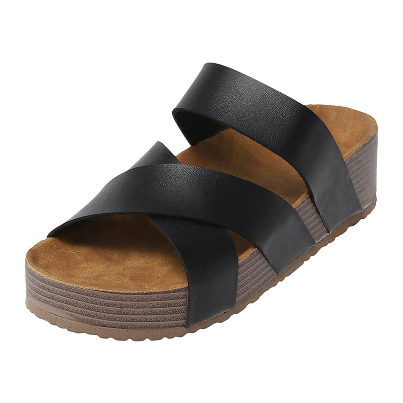 🌞✨Vegane Plateau-Sandalen mit California-Cool – Vegan Society registriert, Weich Gepolstert & Bequem