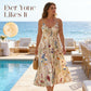 👗 55% RABATT! 🌸 Plus-Size-Midikleid mit Blumenmuster & Spaghettiträgern – Figurschmeichelnd, Leicht & Perfekt für Den Frühling 🌿