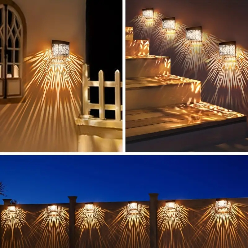 💡☀️ Solarbetriebene LED-Wandleuchte – Dekorativ, Automatisches Ein/Aus & Wetterfest für Wege & Garten 🏡