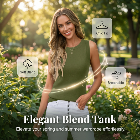 Damen Freizeit-Tanktop aus Strick – luftig, bequem & vielseitig – ideal für den Sommer & zum Layering