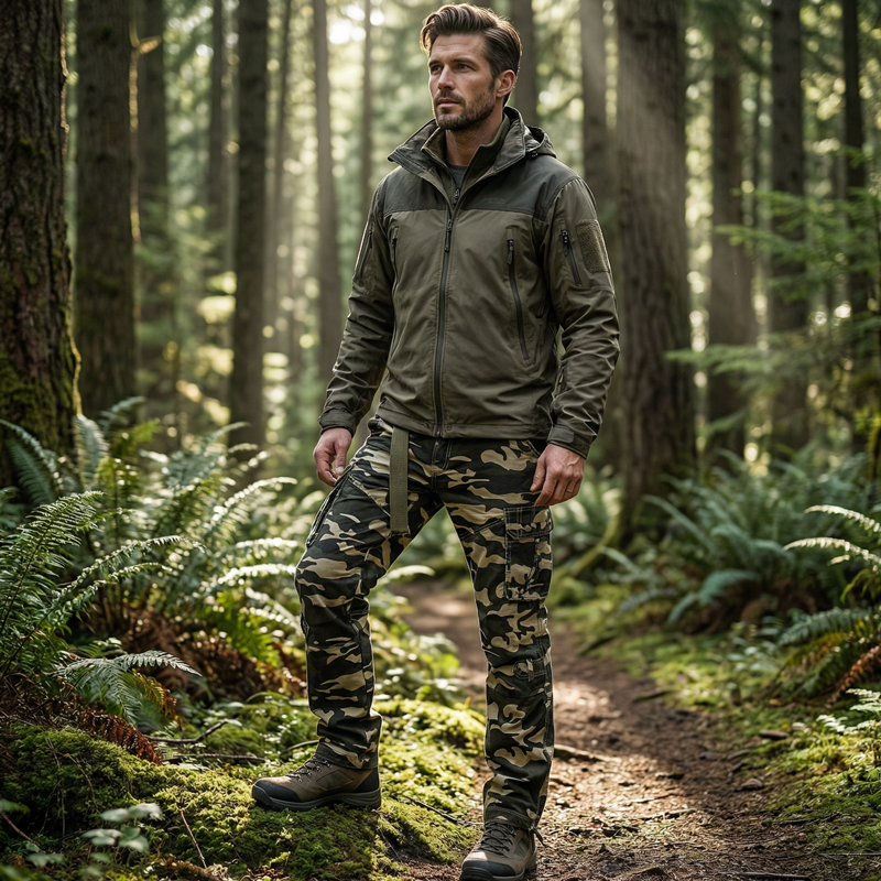 👖 55 % RABATT! 🔥 Klassische Cargohosen für Herren im Camouflage-Muster – viele Taschen, bequeme Passform & perfekt für den Outdoor-Einsatz 🏕️
