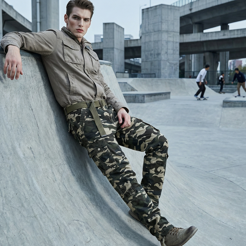 👖 55 % RABATT! 🔥 Klassische Cargohosen für Herren im Camouflage-Muster – viele Taschen, bequeme Passform & perfekt für den Outdoor-Einsatz 🏕️