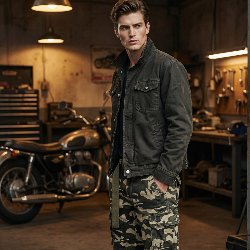 👖 55 % RABATT! 🔥 Klassische Cargohosen für Herren im Camouflage-Muster – viele Taschen, bequeme Passform & perfekt für den Outdoor-Einsatz 🏕️
