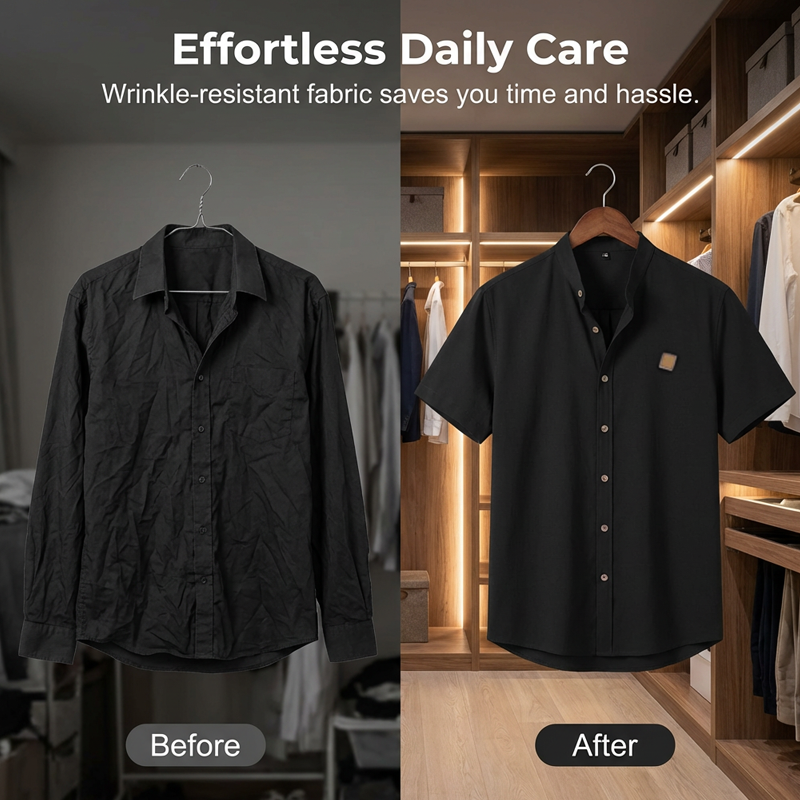 👔 50% RABATT! 🌞 Modernes Stehkragen-Hemd – Atmungsaktives Herren Kurzarmhemd im Relaxed Fit Für Einen Lässigen & Stilvollen Look 👕