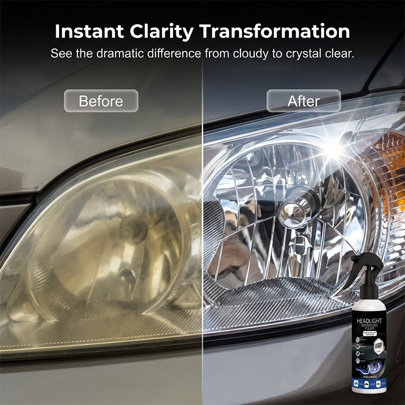 🚗1+1 GRATIS!!  💡 Professionelles Set zur Scheinwerferaufbereitung – Entfernt Gelbstich, Stellt Klarheit Wieder Her & Einfache Anwendung ✨