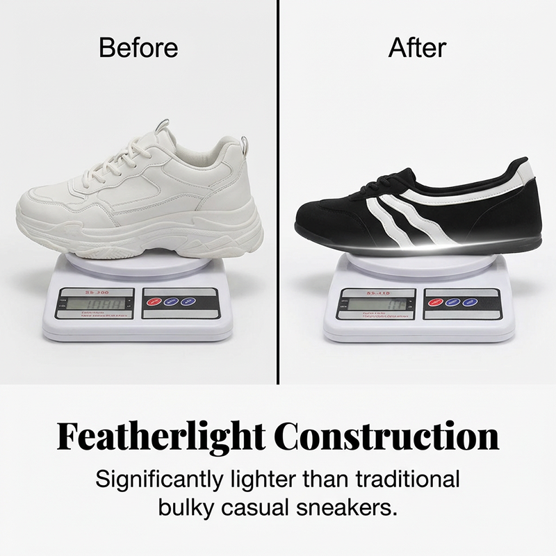🎉Damen Retro Wave-Streifen Schnür-Sneaker