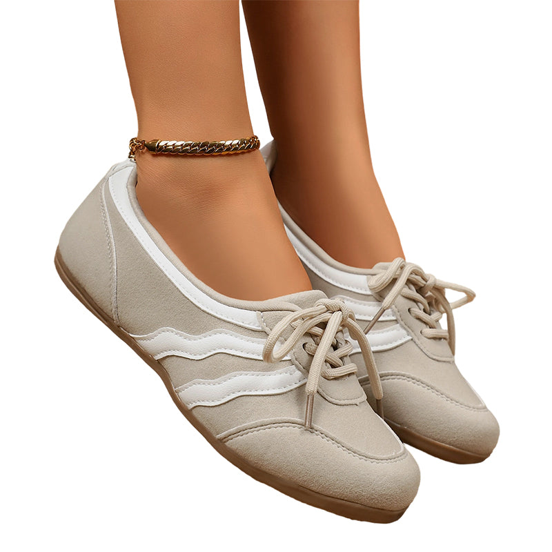 🎉Damen Retro Wave-Streifen Schnür-Sneaker