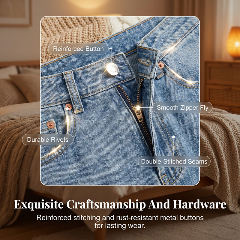 ✨ LIMITED-TIME 50% RABATT! | Damenjeans mit hoher Taille und geradem Bein👖