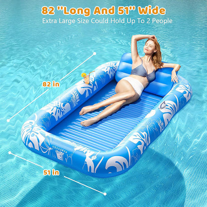 🏊 58% RABATT! 🥳 Aufblasbare Bräu-Liege – Automatische Sprühkühlung & abnehmbares Kissen – Getränkehalter & Sicherheitsgriffe – perfekt für Garten, Pool oder Strand – ideal für zwei Erwachsene 💦