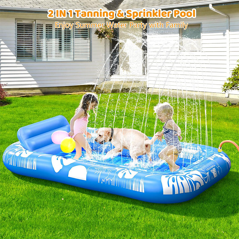 🏊 58% RABATT! 🥳 Aufblasbare Bräu-Liege – Automatische Sprühkühlung & abnehmbares Kissen – Getränkehalter & Sicherheitsgriffe – perfekt für Garten, Pool oder Strand – ideal für zwei Erwachsene 💦