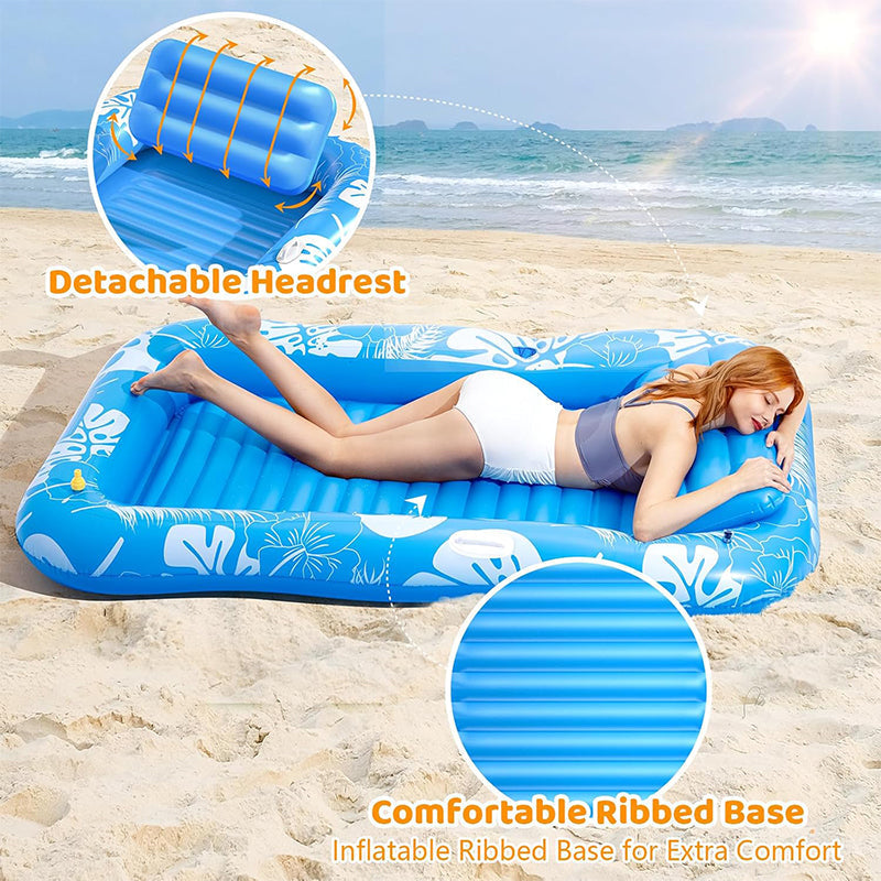 🏊 58% RABATT! 🥳 Aufblasbare Bräu-Liege – Automatische Sprühkühlung & abnehmbares Kissen – Getränkehalter & Sicherheitsgriffe – perfekt für Garten, Pool oder Strand – ideal für zwei Erwachsene 💦