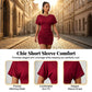 Kurzärmeliges gerafftes Bodycon-Minikleid für Damen