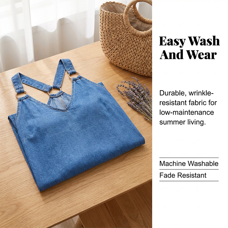 👗 50% RABATT! ✨ Lässiges Locker Sitzendes Denim-Maxikleid mit V-Ausschnitt – Bequem, Vielseitig & Perfekt Für Den Alltag 🌸
