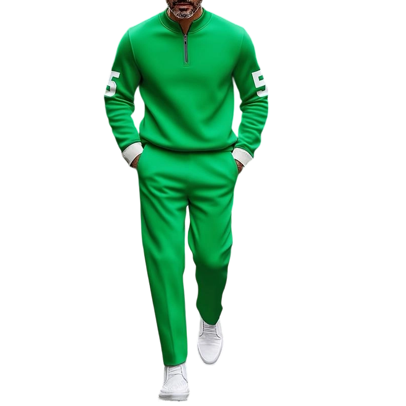 Gratisversand🛫 Herren-Zweiteiler mit halbgeschlossenem Oberteil und Hose