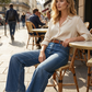 👖Damenjeans mit hoher Taille und weitem Bein
