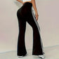 🔥 Limited 50% OFF | Retro High Waist Side Stripe Flared Pants – Side Stripe Slimming Design ✨👖