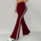 🔥 Limited 50% OFF | Retro High Waist Side Stripe Flared Pants – Side Stripe Slimming Design ✨👖