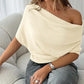 Damen Asymmetrisches Off-Shoulder-Oberteil mit Fledermausärmeln – Stilvolles Design & weicher Komfort 🦇✨