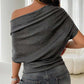 Damen Asymmetrisches Off-Shoulder-Oberteil mit Fledermausärmeln – Stilvolles Design & weicher Komfort 🦇✨