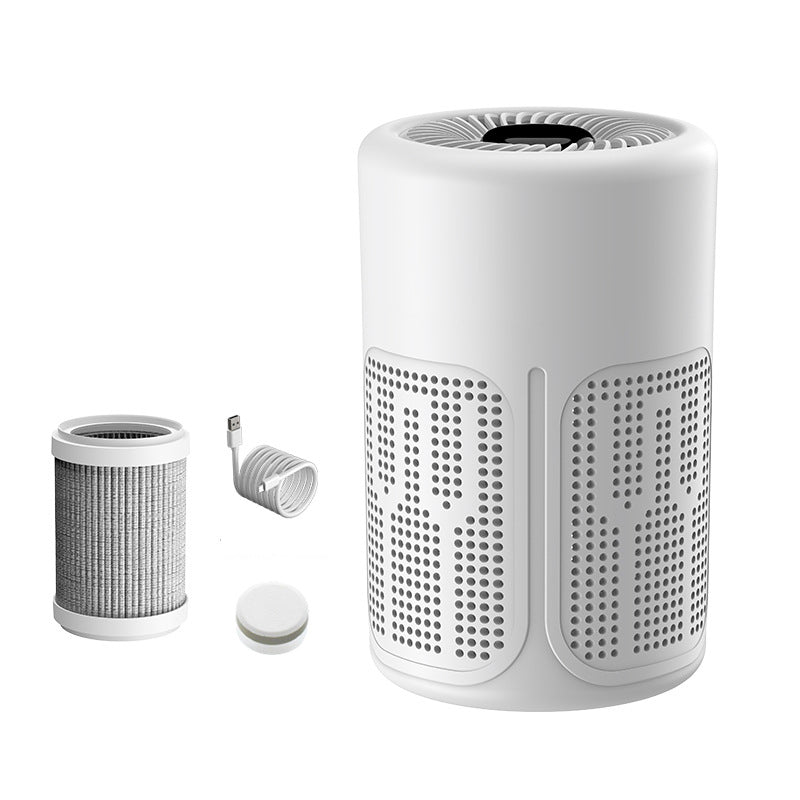 🌿Luftreiniger für Zuhause - Mehrschichtige Filtration & Leiser Betrieb Inkl. Filter & Aromatherapie-Tabletten, Weiß