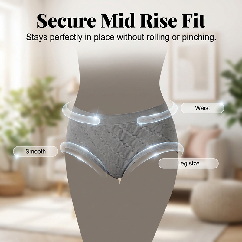 🌸69% Rabatt☁️6er-Pack nahtlose Komfort-Slips für Damen mit mittlerer Leibhöhe🌷