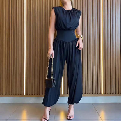 Eleganter Jumpsuit mit hoher Taille und Seitenschlitz