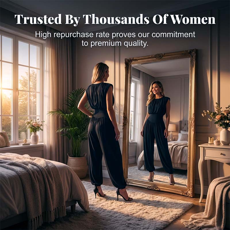 Eleganter Jumpsuit mit hoher Taille und Seitenschlitz