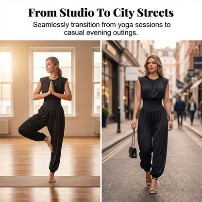 Eleganter Jumpsuit mit hoher Taille und Seitenschlitz
