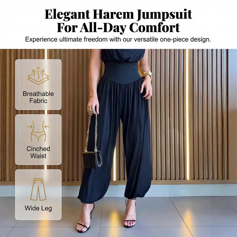 Eleganter Jumpsuit mit hoher Taille und Seitenschlitz