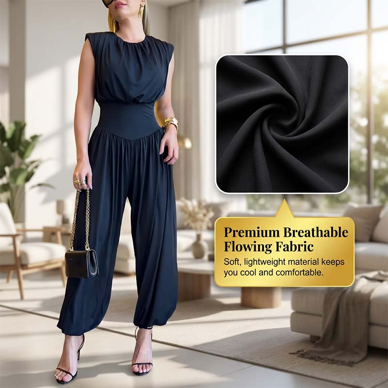 Eleganter Jumpsuit mit hoher Taille und Seitenschlitz