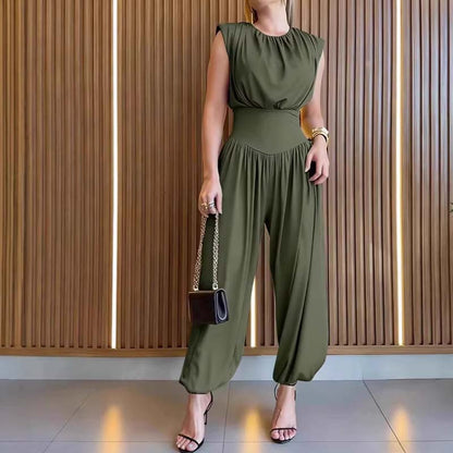 Eleganter Jumpsuit mit hoher Taille und Seitenschlitz