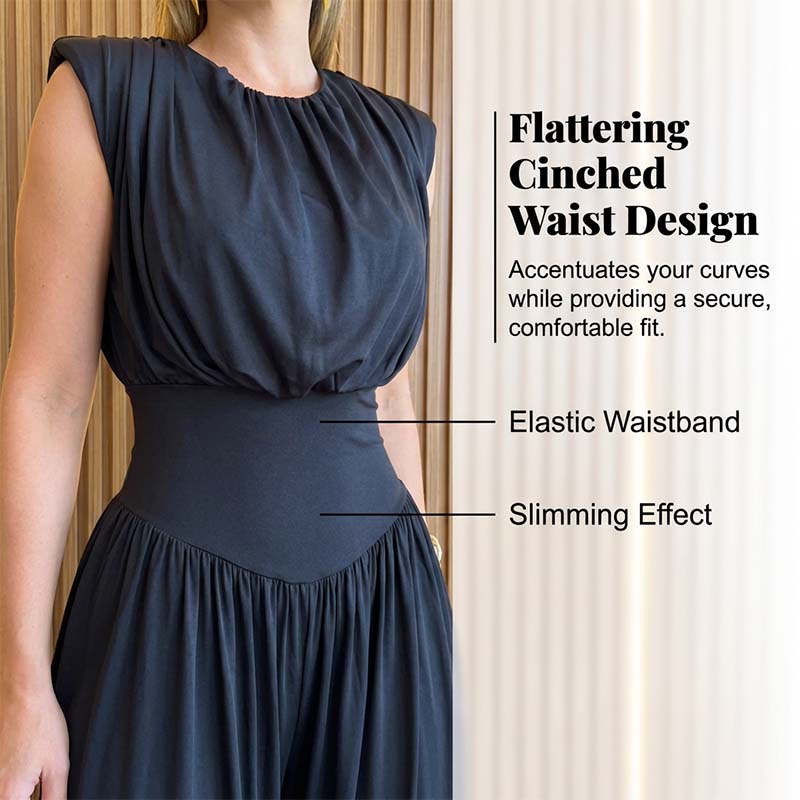 Eleganter Jumpsuit mit hoher Taille und Seitenschlitz