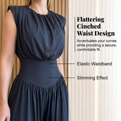 Eleganter Jumpsuit mit hoher Taille und Seitenschlitz