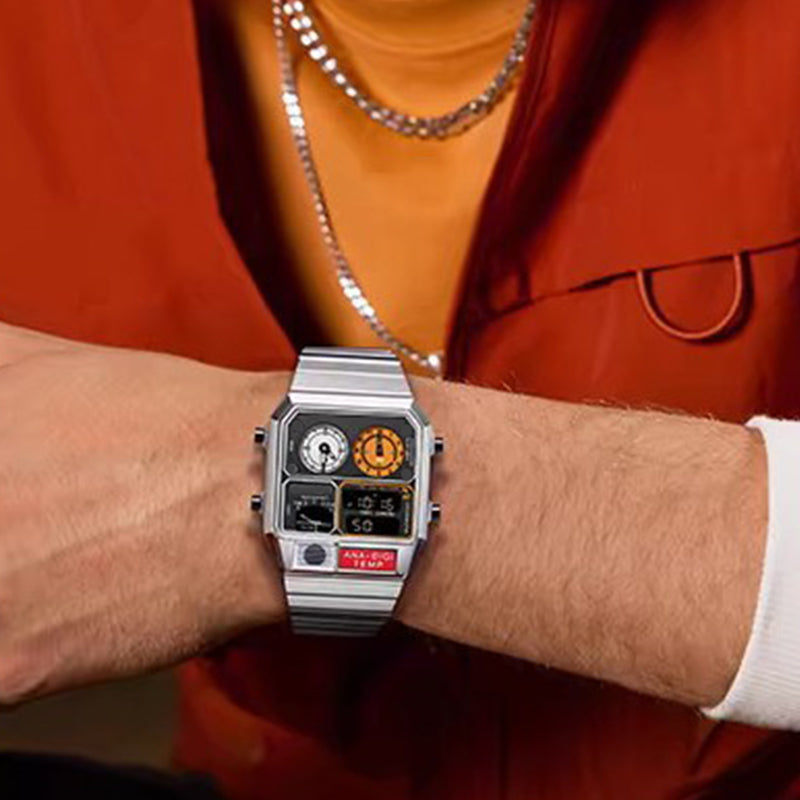 Herren-Multifunktions-Retro-Digitaluhr