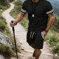 👕 57% RABATT! 🔥 2-teiliges Set aus Gestreiftem T-Shirt & Shorts für Herren – Lässiger Look, Bequemer Schnitt & Perfekt Für Warme Tage ☀️