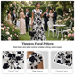👗Maxikleid mit Blumenmuster, V-Ausschnitt und geraffter Taille